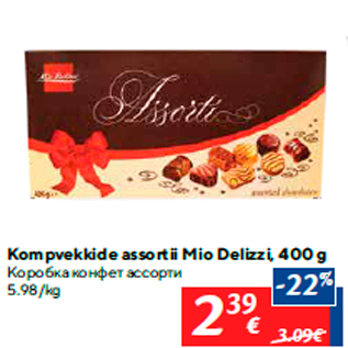 Allahindlus - Kompvekkide assortii Mio Delizzi, 400 g