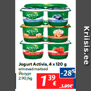 Allahindlus - Jogurt Activia, 4 x 120 g