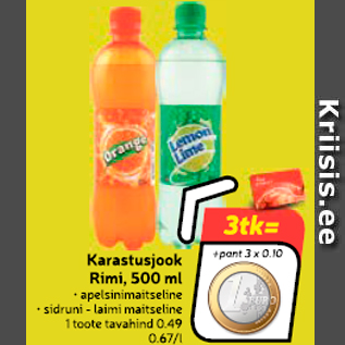 Allahindlus - Karastusjook Rimi, 500 ml