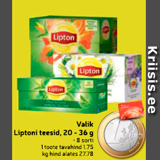 Allahindlus - Valik Liptoni teesid, 20-36 g