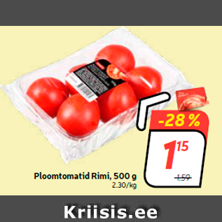 Allahindlus - Ploomtomatid Rimi, 500 g