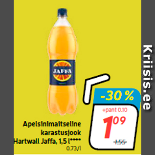 Allahindlus - Apelsinimaitseline karastusjook Hartwall Jaffa, 1,5 l****