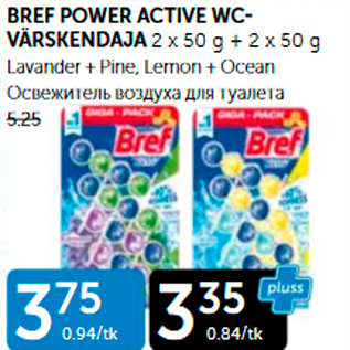 Allahindlus - BREF POWER ACTIVE WC-VÄRSKENDAJA