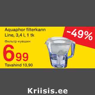 Allahindlus - Aquaphor filterkann Line