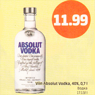 Allahindlus - Viin Absolut Vodka