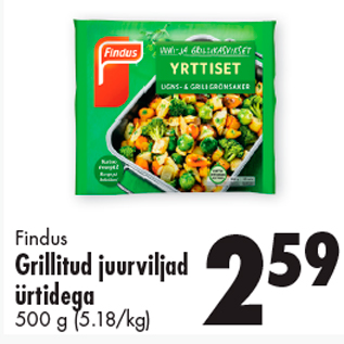 Allahindlus - Findus Grillitud juurviljad ürtidega