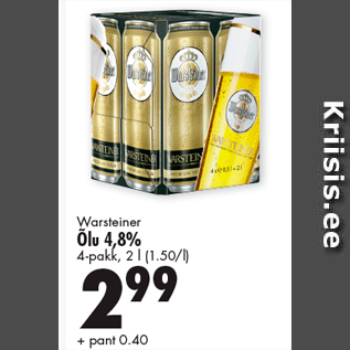 Allahindlus - Warsteiner Õlu 4,8%