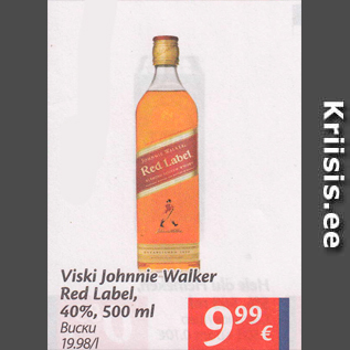 Allahindlus - Viski Johnnie Walker Red Label