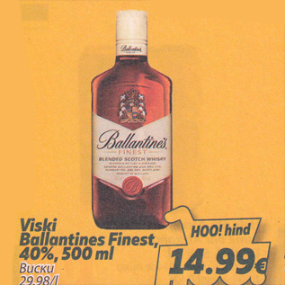 Allahindlus - Viski Ballantines Finest