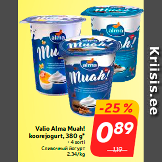 Allahindlus - Valio Alma Muah! koorejogurt, 380 g* • 4 sorti