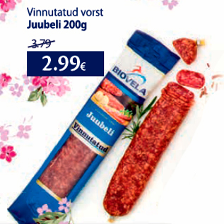 Allahindlus - Vinnutatud vorst Juubeli 200 g