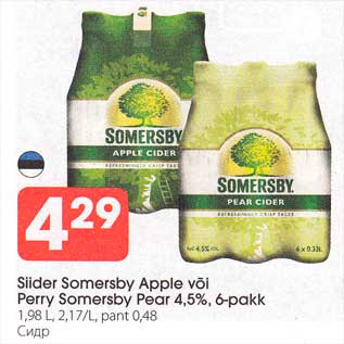 Allahindlus - Siider Somersby Apple või Perry Somersby Pear