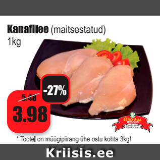 Allahindlus - Kanafilee (maitsestatud) 1 kg