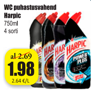 Allahindlus - WC puhastusvahend Harpic