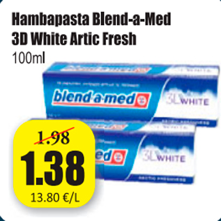 Allahindlus - Hambapasta Blend-a-Med 3D White Artic Fresh 100 ml