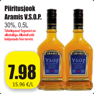 Allahindlus - Piiritusjook Aramis V.S.O.P.