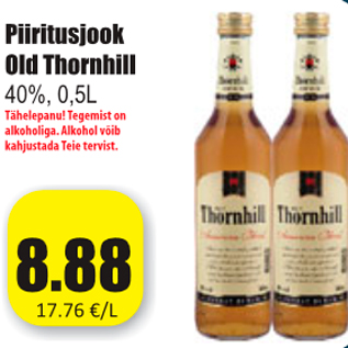 Allahindlus - Piiritusjook Old Thornhill