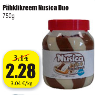 Allahindlus - Pähklikreem Nusica Duo 750 g