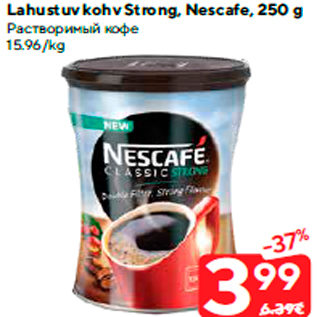 Allahindlus - Lahustuv kohv Strong, Nescafe, 250 g