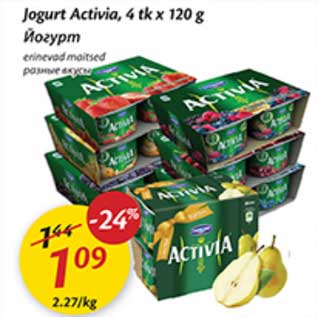 Allahindlus - Jogurt Activia, 4 tk x 120 g