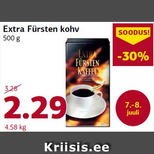 Allahindlus - Extra Fürsten kohv 500 g