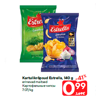 Allahindlus - Kartulikrõpsud Estrella, 140 g