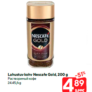 Allahindlus - Lahustuv kohv Nescafe Gold, 200 g