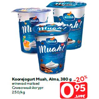 Allahindlus - Koorejogurt Muah, Alma, 380 g