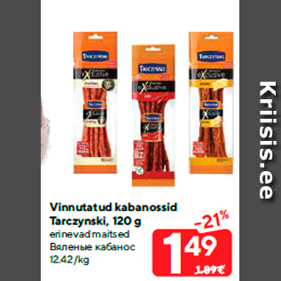 Allahindlus - Vinnutatud kabanossid Tarczynski, 120 g