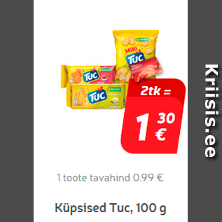 Allahindlus - Küpsised Tuc, 100 g