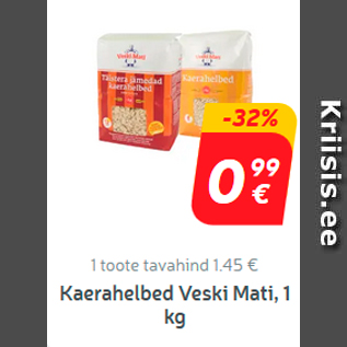 Allahindlus - Kaerahelbed Veski Mati, 1 kg