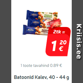 Allahindlus - Batoonid Kalev, 40 - 44 g