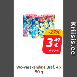 Allahindlus - WC-värskendaja Bref, 4 x 50 g**