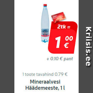 Allahindlus - Mineraalvesi Häädemeeste, 1 l