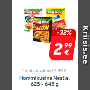 Allahindlus - Hommikueine Nestle, 625 - 645 g