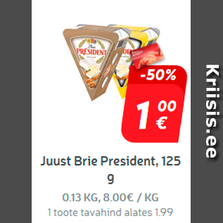 Allahindlus - Juust Brie President, 125 g