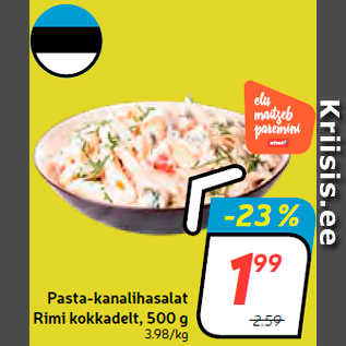 Allahindlus - Pasta-kanalihasalat Rimi kokkadelt, 500