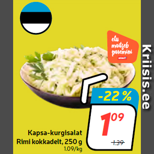 Allahindlus - Kapsa-kurgisalat Rimi kokkadelt, 250 g