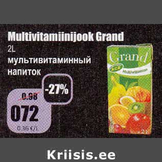 Allahindlus - Multivitamiinijook Grand