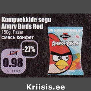 Allahindlus - Kompvekkide segu Angry Birds Red