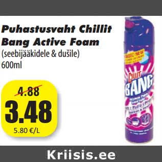 Allahindlus - Puhastusvaht Chillit Bang Active Foam