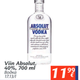 Allahindlus - Viin Absolut