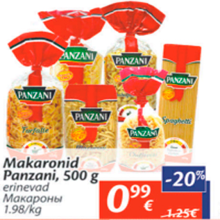 Allahindlus - Makaronid Panzani, 500 g