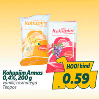 Allahindlus - Kohupiim Armas 0,4%, 200 g