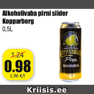 Allahindlus - Alkoholivaba pirni siider Kopparberg 0,5L