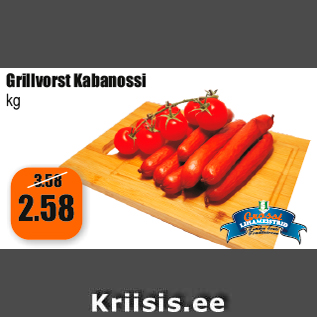 Allahindlus - Grillvorst Kabanossi kg