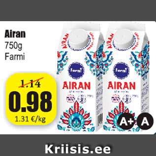 Allahindlus - Airan 750 g / Farmi