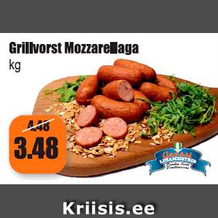 Allahindlus - Grillvorst Mozzarellaga kg