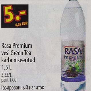 Allahindlus - Rasa Premium vesi Green Tea karboniseritud