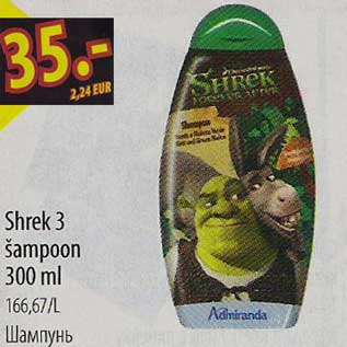 Allahindlus - Shrek 3 šampoon